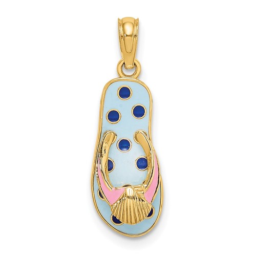14k gelbgold emaille - 14k, 3-d