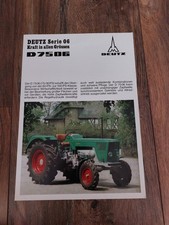 Original Prospekt Deutz 75 06 Serie 06 Traktor Schlepper