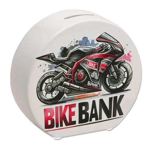 Rennmotorrad spardose mit - spardose,