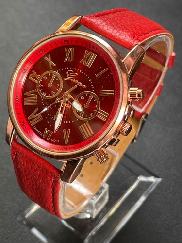 Geneva armbanduhr rot - armbanduhr,