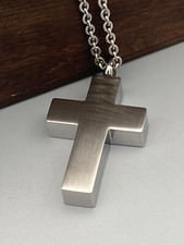 Edelstahl anhänger kreuz - edelstahl,