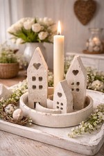 Deko Set Handarbeit Häuser