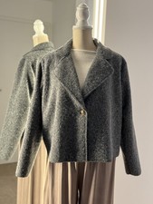 kurze manteljacke grau damen