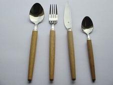 WMF BESTECK ECCO 4-TEILIG MIT HOLZGRIFFEN DESIGN MATTEO THUN