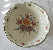 Wechsler Tirolkeramik  Schwaz Austria Wandteller handbemalt Blumenmotiv FM 6