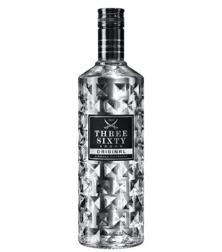 Three sixty vodka - three,
