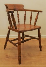 Original antik Victorian WindsorBowback Captains Chair um 1880 Armlehnstuhl Ulme