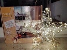 Weihnachtsstern, 140 LEDs, innen u. außen, Metalldekoration, 30x29x6