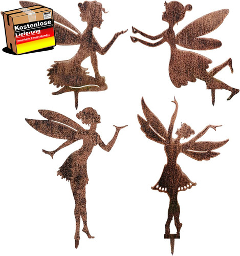 Gartenstecker elfen rost - gartenstecker,