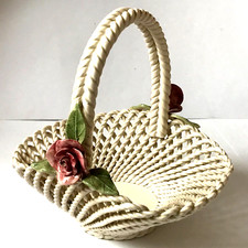 Porzellan Anbiet Blumenkorb