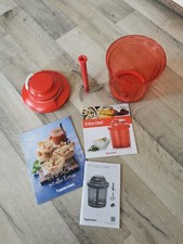 Turbo extra Chef Tupperware rot Zwiebelschneider, dips zubereiten mit Kochbuch 