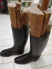 Antiker Leder Stiefel ca. 1920-1940 Stall-Reitstiefel + 3tlg.Holzspanner Gr.43