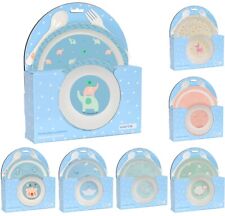 4.tlg Kindergeschirr Set Baby Geschirr BPA FREI Essgeschirr Geschenkset Safta