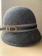 Eleganter Damen-Hut Bronté aus Wollfilz, grau, Größe 55 cm, made in Italy