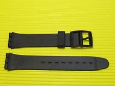 ORIGINAL Swatch Armband SCHWARZ  17mm Kunststoff von Modellen 1987-1988 AGX105