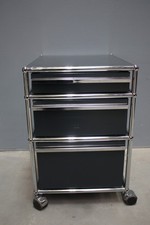 USM Haller Roll-Container Anthrazitgrau 3 Schubladen Auszüge Schreibtisch Regal