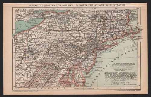 Landkarte map 1899 - :, vereinigte