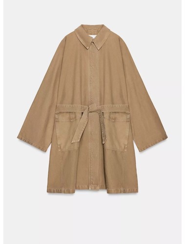 Zara oversized belted cotton - oversized,