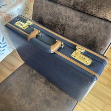 Aktenkoffer - Leder - Blau  -