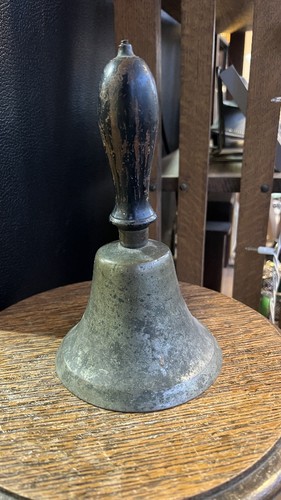 Antike schulglocke aus - antike,