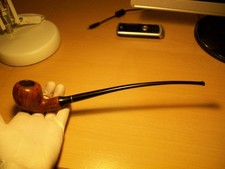 PFEIFE: schöne italienische PASSATORE Lesepfeife tolle Form + Mundstück