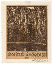 GERHARD WEDEPOHL: Exlibris für Getrud Ledebur, 1920