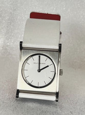 Designuhr Balance 497904 Rolf Cremer weißes Lederarmband funktionstüchtig