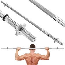 Gymtek® Langhantelstange Hantelstange mit Sternverschlüssen 150 cm Länge, Ø30 mm