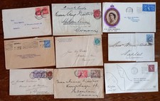 9 alte Briefe Großbritannien