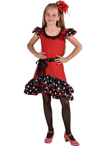 Flamenco kostüm kleid kinder - kostüm,