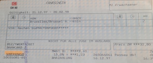 Deutsche bahn jahr - bahn, 1997