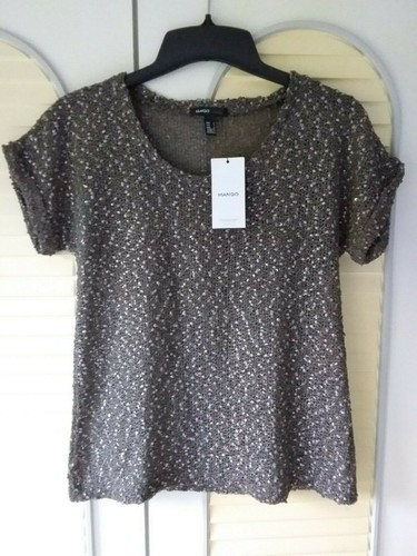 Top kurzarm glitzer pulli von - top,