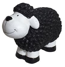 Dekofigur Schaf Deko Figur Schwarz Weiß Garten Groß Tierfigur ca. 31x13x23