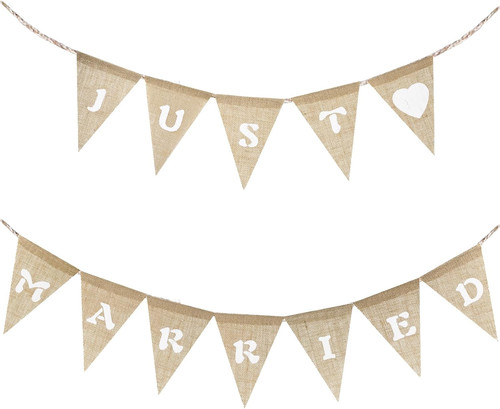 Just married sackleinen - married,