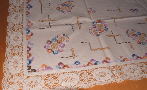 Altes leinen tischdecke - leinen,