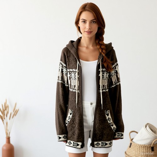 Boho folklore strickjacke - boho,