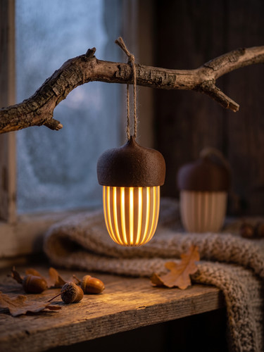 Led teelichthalter eichel - , –