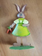 Hase Figur Blech Deko Geschenk Ostern Wackelfigur wie neu Dachbodenfund
