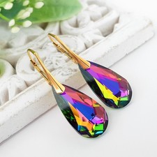 Golden orringe mit Swarovski