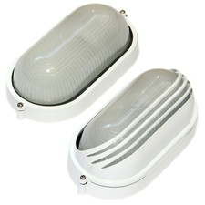 ALU Ovalleuchte Kellerleuchte IP44 Garagelampe Wandleuchte E27 Leuchte Meister