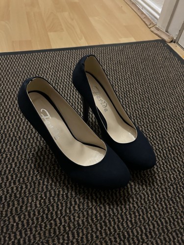 Dunkelblaue high heels pumps - heels,