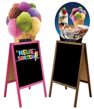 Kundenstopper Eis groß Holz