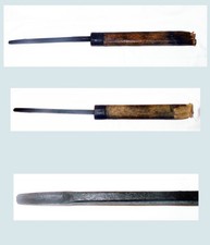 Antikes Stemmeisen Beitel Stechbeitel, Drechselbeitel Hohlbeitel 52cm Messerbrei