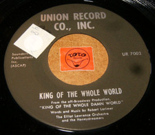 KING OF THE WHOLE WORLD - WHO'S PERFECT / LISTEN - VOCAL GROUP JAZZ POPCORN
