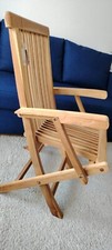 Premium Teak Klappsessel mit Armlehne Klappstuhl Gartenstuhl