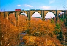 117-Ansichtskarte Elektrolok BR 143 Muldenhütten Viadukt Freiberger Mulde DB AG