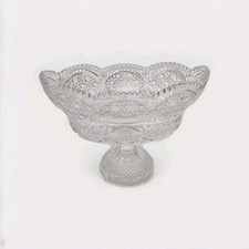 Alte Hochwertige Schale Schüssel mit Fuß aus Bleikristall