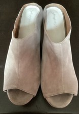 Wildleder Clogs Peeptoe Sand Gr 40 Keilabsatz von Jeffrey Campbell