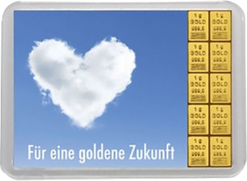 Goldbarren für eine - "für, goldene