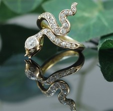 Diamant Schlangen Ring in 585er / 14 Karat Rosé Gold Wert 2.000 € XXYY